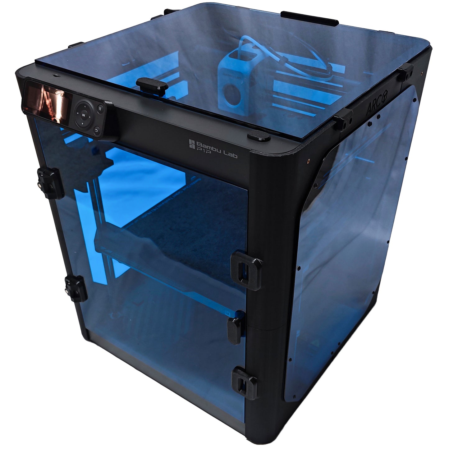 Bambu Lab P1P ARC Enclosure blue - improved 4mm version!